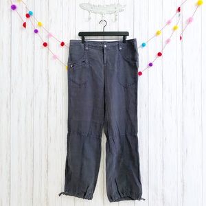 Linen Drawstring Leg Pant - Size 14